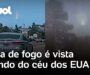 Meteoro bola de fogo é visto caindo do céu por moradores dos EUA; veja