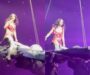 Katy Perry quase cai durante “voo” sobre o público durante show; veja