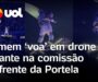 Veja Vídeo – Homem ‘voa’ em drone gigante na comissão de frente da Portela durante os desfiles na Sapucaí