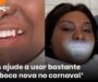 Veja Vídeo – Ex-Rouge quebra dente comendo bacalhau e corre para consertar; veja