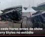 Veja Vídeo – Chão cede e caminhão da Tropa de Choque afunda próximo ao estádio; assista ao vídeo